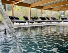 Wohlfühlhotel Liebnitzmühle **** (ADULTS ONLY) Schwimmbad mit Wasserfontäne im Wohlfühlhotel Liebnitzmühle