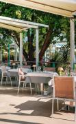 Terrasse des Restaurants im Hotel Savoy Grado